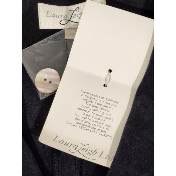 Laura Leigh NEW Women's 100% Silk Black Jacket Blazer Size 10 - Picture 5 of 13